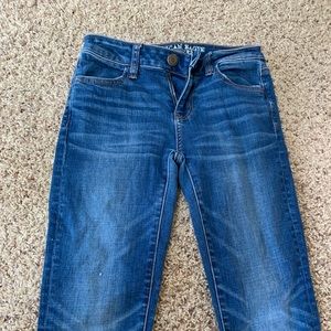 american eagle size 0 blue jeans